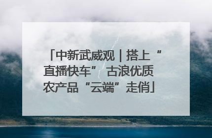 中新武威观｜搭上“直播快车” 古浪优质农产品“云端”走俏