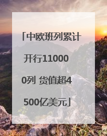 中欧班列累计开行110000列 货值超4500亿美元