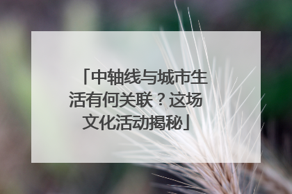 中轴线与城市生活有何关联？这场文化活动揭秘