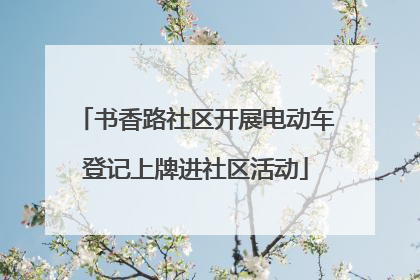 书香路社区开展电动车登记上牌进社区活动