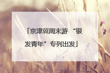 京津冀周末游 “银发青年”专列出发