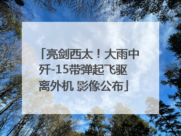 亮剑西太！大雨中歼-15带弹起飞驱离外机 影像公布