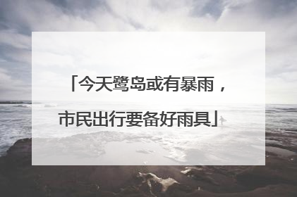 今天鹭岛或有暴雨，市民出行要备好雨具