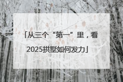 从三个“第一”里，看2025拱墅如何发力