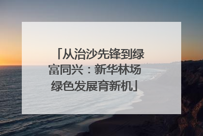 从治沙先锋到绿富同兴：新华林场绿色发展育新机