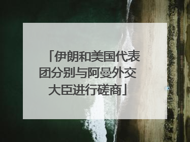 伊朗和美国代表团分别与阿曼外交大臣进行磋商