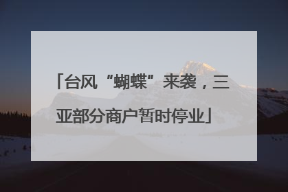 台风“蝴蝶”来袭，三亚部分商户暂时停业