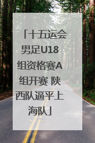 十五运会男足U18组资格赛A组开赛 陕西队逼平上海队