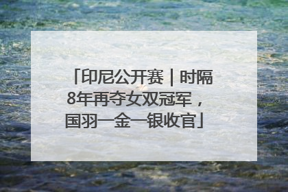 印尼公开赛｜时隔8年再夺女双冠军，国羽一金一银收官