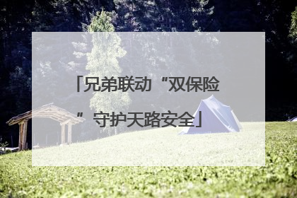 兄弟联动“双保险”守护天路安全