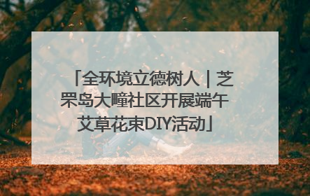 全环境立德树人｜芝罘岛大疃社区开展端午艾草花束DIY活动