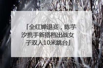 全红婵退赛，陈芋汐携手新搭档出战女子双人10米跳台