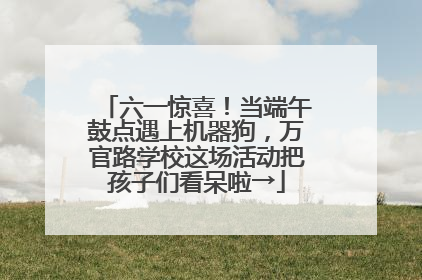 六一惊喜！当端午鼓点遇上机器狗，万官路学校这场活动把孩子们看呆啦→