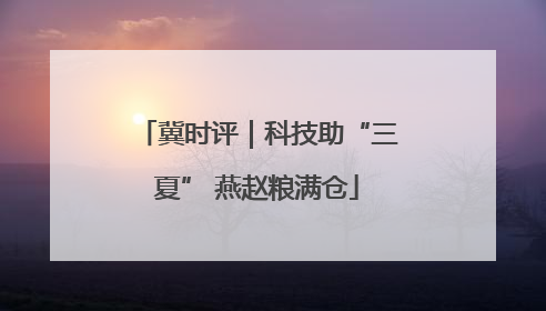 冀时评｜科技助“三夏” 燕赵粮满仓