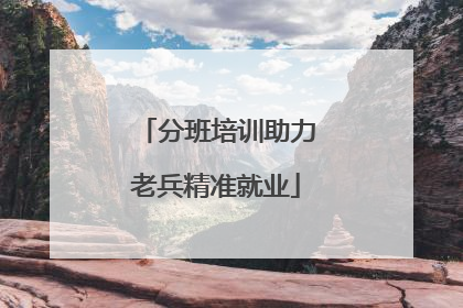 分班培训助力老兵精准就业