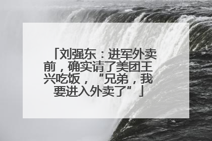 刘强东：进军外卖前，确实请了美团王兴吃饭，“兄弟，我要进入外卖了”