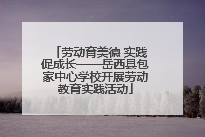 劳动育美德 实践促成长——岳西县包家中心学校开展劳动教育实践活动
