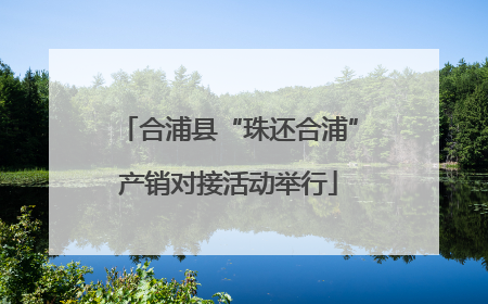 合浦县“珠还合浦”产销对接活动举行