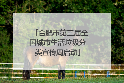 合肥市第三届全国城市生活垃圾分类宣传周启动