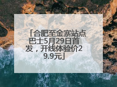 合肥至金寨站点巴士5月29日首发，开线体验价29.9元