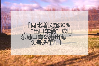 同比增长超30%，“出口车辆”成山东港口青岛港出海“头号选手”