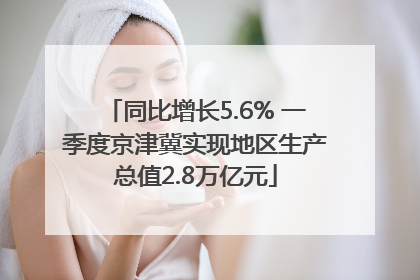 同比增长5.6% 一季度京津冀实现地区生产总值2.8万亿元