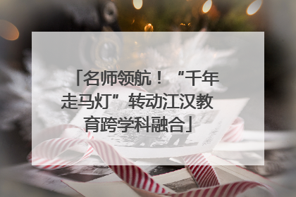 名师领航！“千年走马灯”转动江汉教育跨学科融合