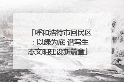 呼和浩特市回民区：以绿为底 谱写生态文明建设新篇章