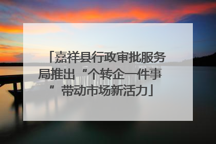 嘉祥县行政审批服务局推出“个转企一件事”带动市场新活力
