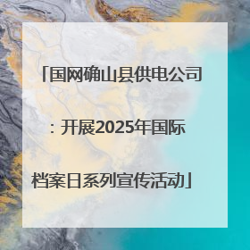 国网确山县供电公司：开展2025年国际档案日系列宣传活动