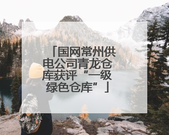 国网常州供电公司青龙仓库获评“一级绿色仓库”