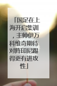 国足在上海开启集训，主帅伊万科维奇期待对阵印尼踢得更有进攻性