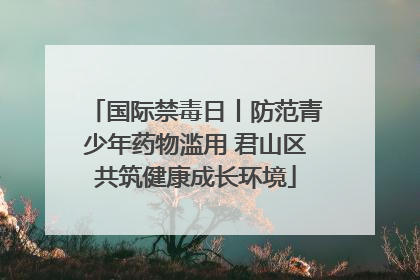 国际禁毒日丨防范青少年药物滥用 君山区共筑健康成长环境