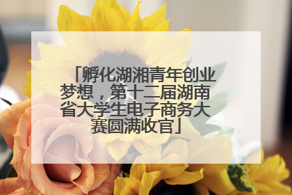 孵化湖湘青年创业梦想，第十二届湖南省大学生电子商务大赛圆满收官