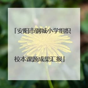 安阳市钢城小学组织校本课题成果汇报