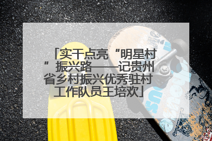 实干点亮“明星村”振兴路——记贵州省乡村振兴优秀驻村工作队员王培欢