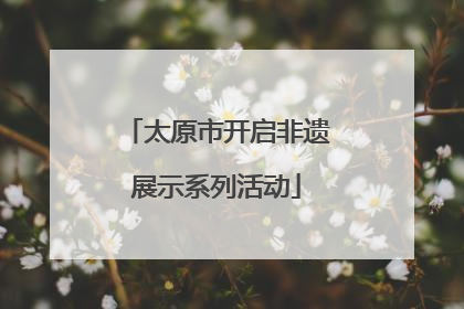 太原市开启非遗展示系列活动