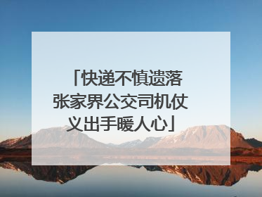 快递不慎遗落 张家界公交司机仗义出手暖人心