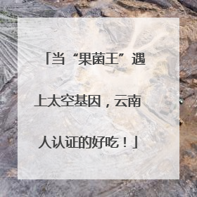 当“果菌王”遇上太空基因，云南人认证的好吃！
