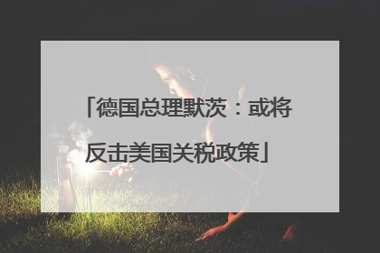 德国总理默茨：或将反击美国关税政策