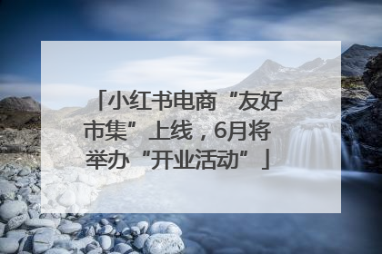 小红书电商“友好市集”上线，6月将举办“开业活动”