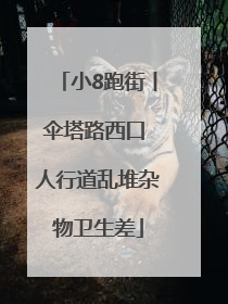 小8跑街丨伞塔路西口 人行道乱堆杂物卫生差