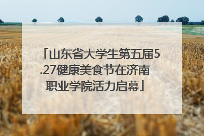 山东省大学生第五届5.27健康美食节在济南职业学院活力启幕
