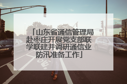 山东省通信管理局赴枣庄开展党支部联学联建并调研通信业防汛准备工作