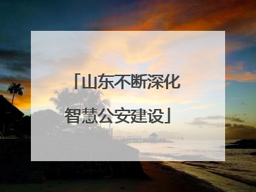 山东不断深化智慧公安建设