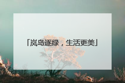 岚岛逐绿，生活更美