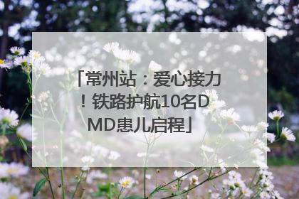 常州站：爱心接力！铁路护航10名DMD患儿启程