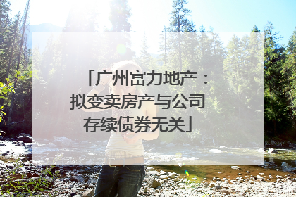 广州富力地产：拟变卖房产与公司存续债券无关