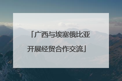 广西与埃塞俄比亚开展经贸合作交流