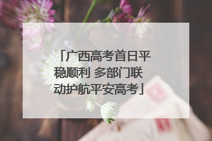 广西高考首日平稳顺利 多部门联动护航平安高考